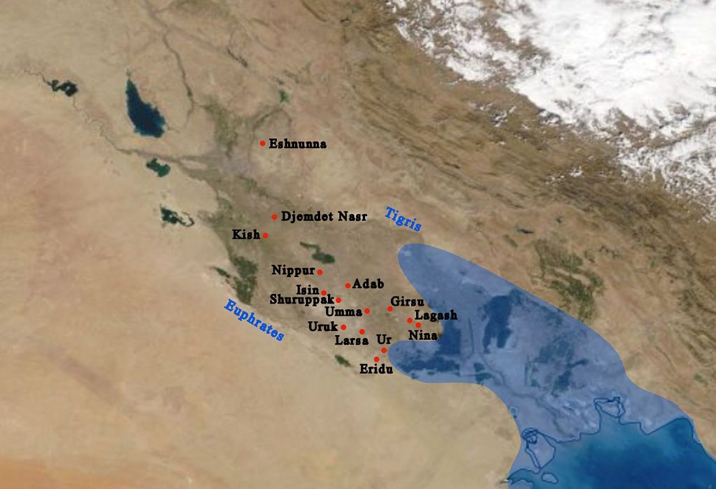 Gnosophia-org-Map of Sumeri u Akkadi Gnosophia org